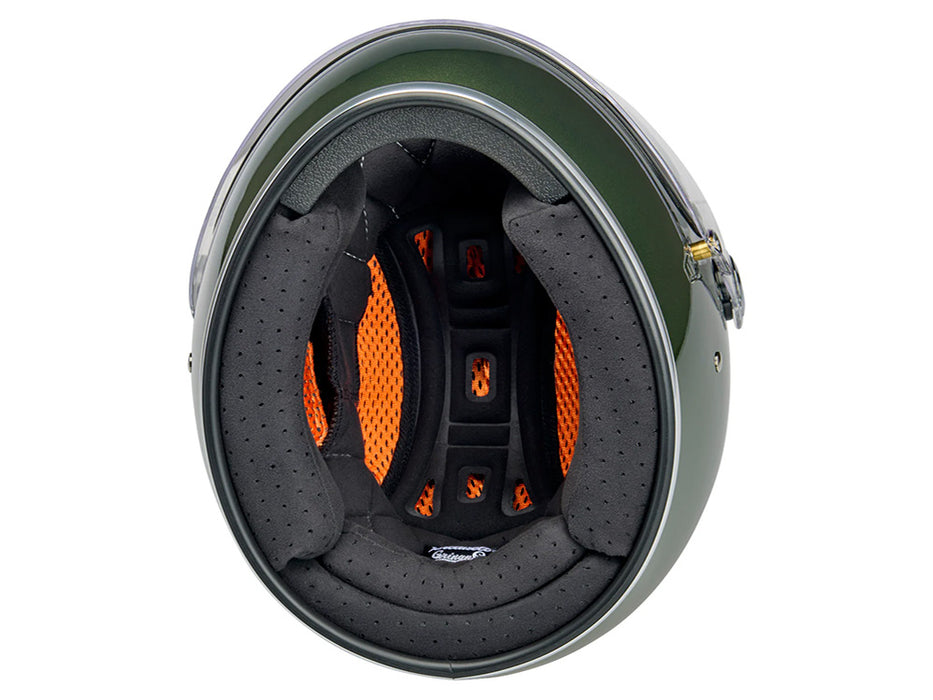 Gringo S Helmet - Metallic Dart Green with ECE R22.06 Compliance