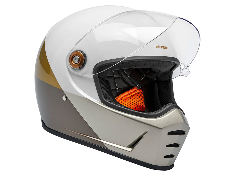 Lane Splitter Helmet - Intersection Gold, Silver & Bronze with ECE R22.06 Compliance