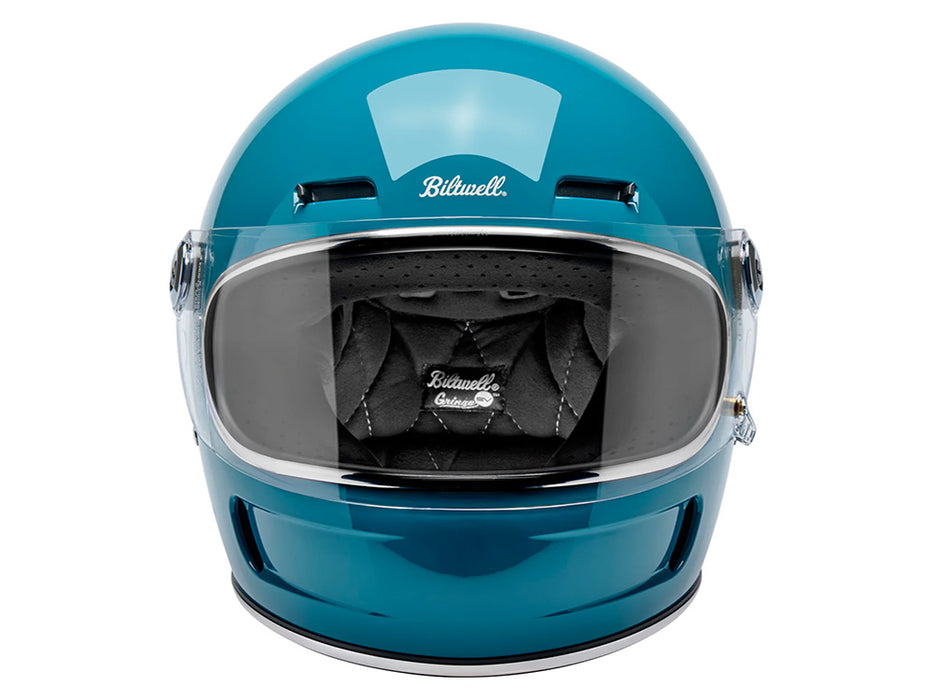 Gringo SV Helmet - Gloss Atlantic Teal with ECE R22.06 Compliance