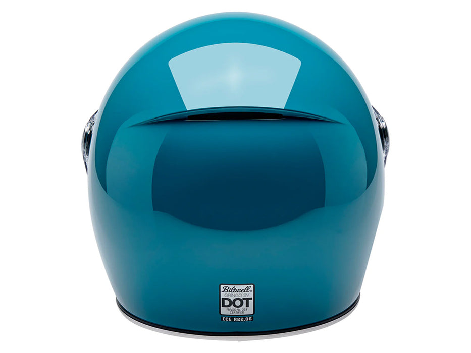 Gringo SV Helmet - Gloss Atlantic Teal with ECE R22.06 Compliance