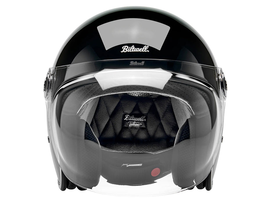 Tahoe Open Face Helmet - Gloss Black with ECE R22.06 Compliance