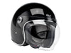 Tahoe Open Face Helmet - Gloss Black with ECE R22.06 Compliance