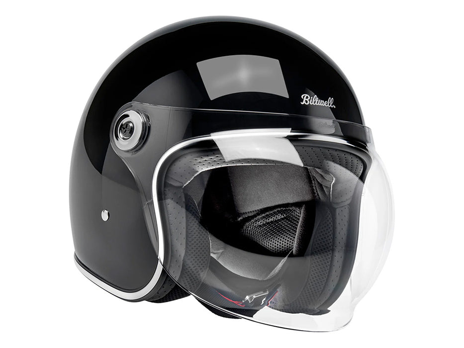 Tahoe Open Face Helmet - Gloss Black with ECE R22.06 Compliance