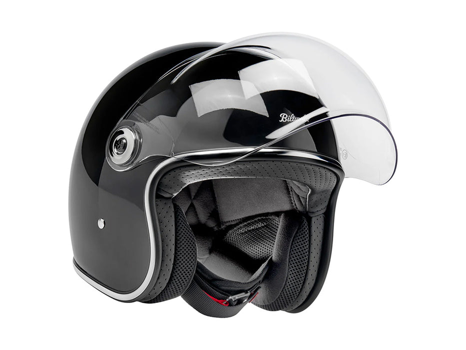 Tahoe Open Face Helmet - Gloss Black with ECE R22.06 Compliance