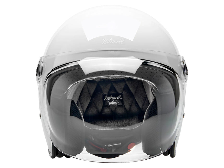 Tahoe Open Face Helmet - Gloss White with ECE R22.06 Compliance