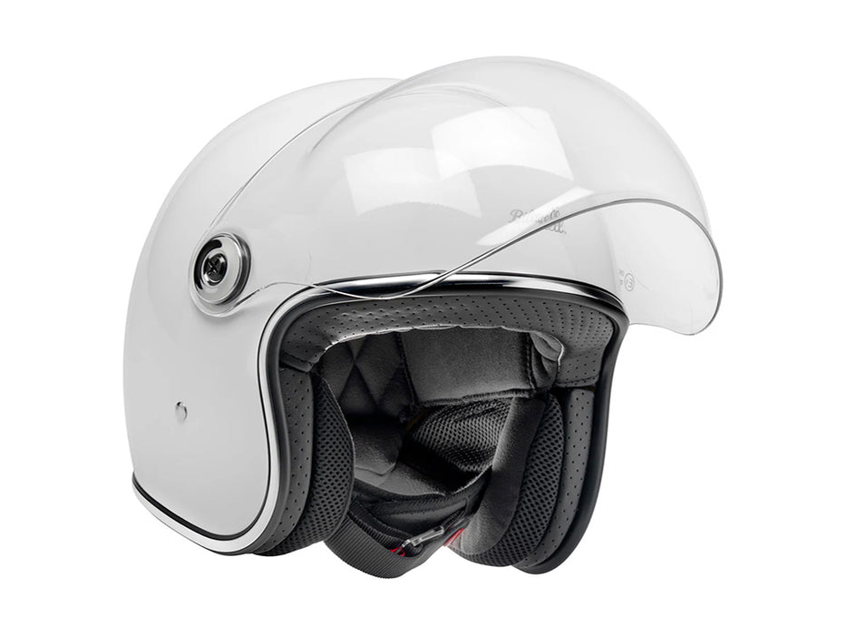 Tahoe Open Face Helmet - Gloss White with ECE R22.06 Compliance
