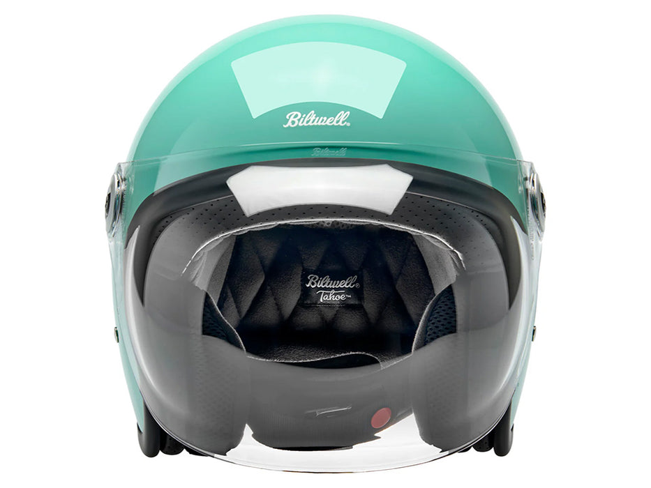 Tahoe Open Face Helmet - Gloss Mint Julep with ECE R22.06 Compliance