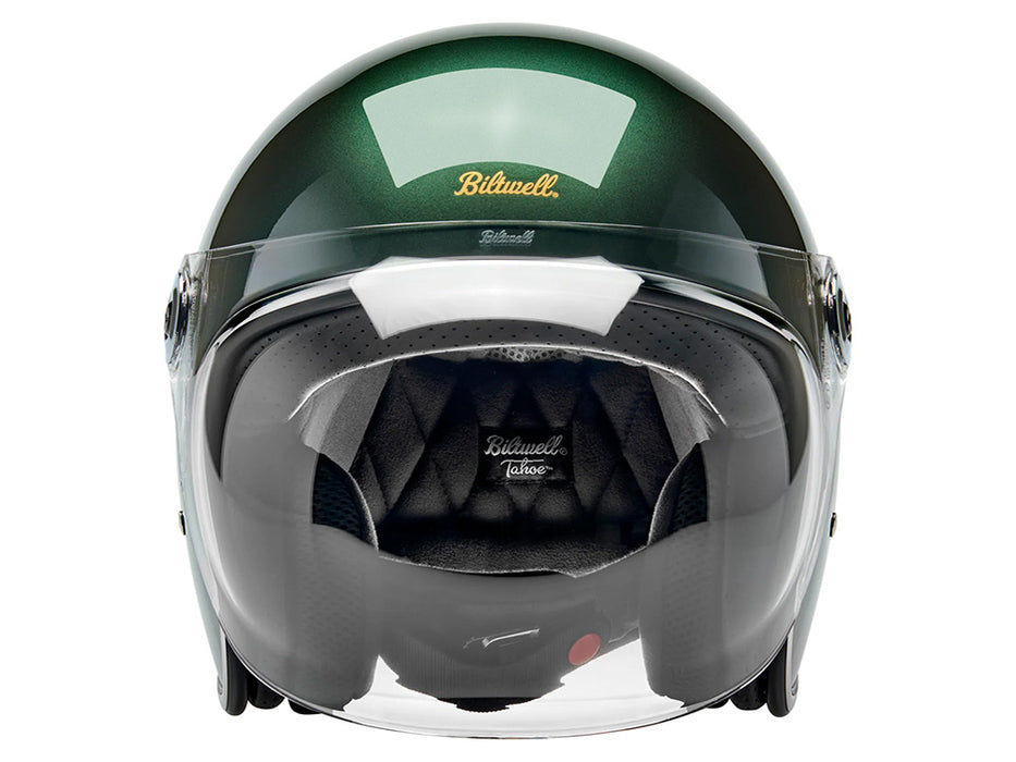 Tahoe Open Face Helmet - Metallic Sierra Green with ECE R22.06 Compliance
