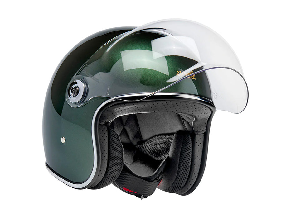 Tahoe Open Face Helmet - Metallic Sierra Green with ECE R22.06 Compliance