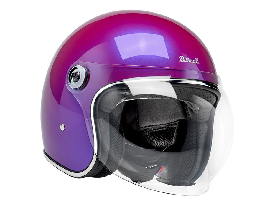 Tahoe Open Face Helmet - Metallic Grape with ECE R22.06 Compliance