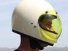 Bubble Shield Visor - Yellow. Fits Gringo Helmets & Most Helmets With 3 Studs Along The Top