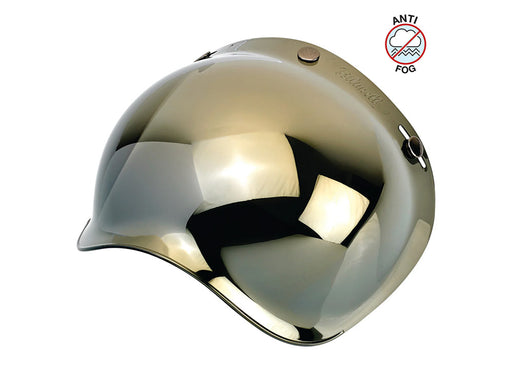 Bubble Shield Visor - Gold Mirror. Fits Gringo Helmets & Most Helmets With 3 Studs Along The Top