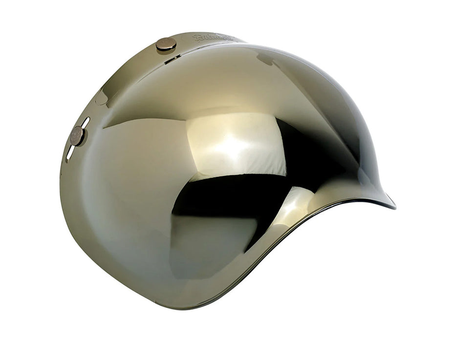 Bubble Shield Visor - Gold Mirror. Fits Gringo Helmets & Most Helmets With 3 Studs Along The Top