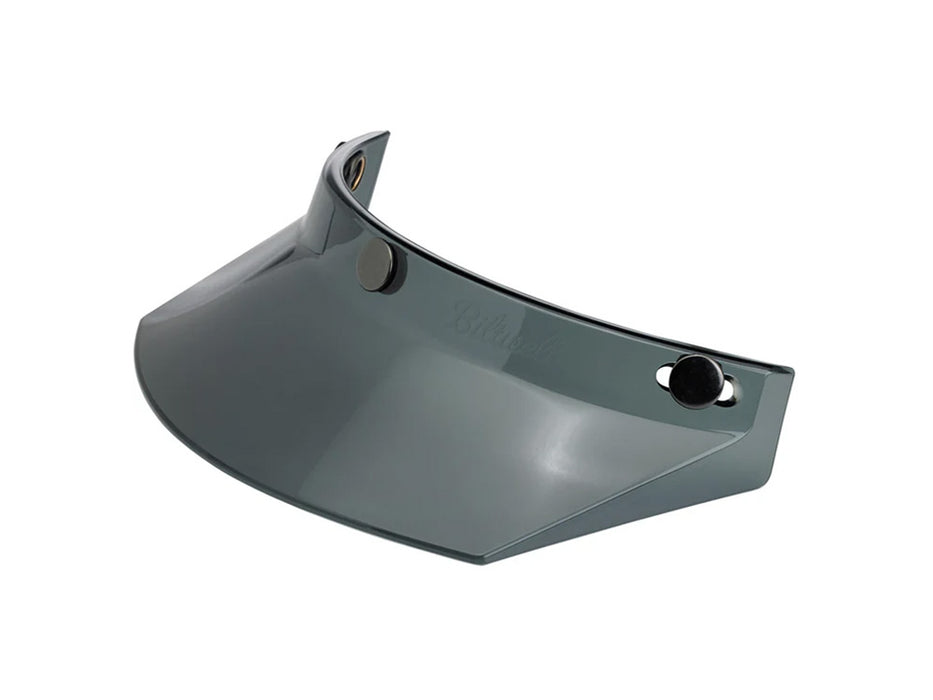 Moto Visor - Smoke Translucent. Fits Gringo Helmets & Most Helmets With 3 Studs Along The Top