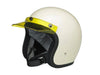 Moto Visor - Yellow Translucent. Fits Gringo Helmets & Most Helmets With 3 Studs Along The Top