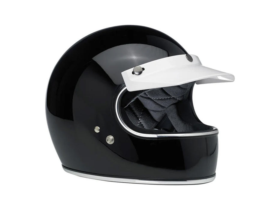 Moto Visor - White. Fits Gringo Helmets & Most Helmets With 3 Studs Along The Top