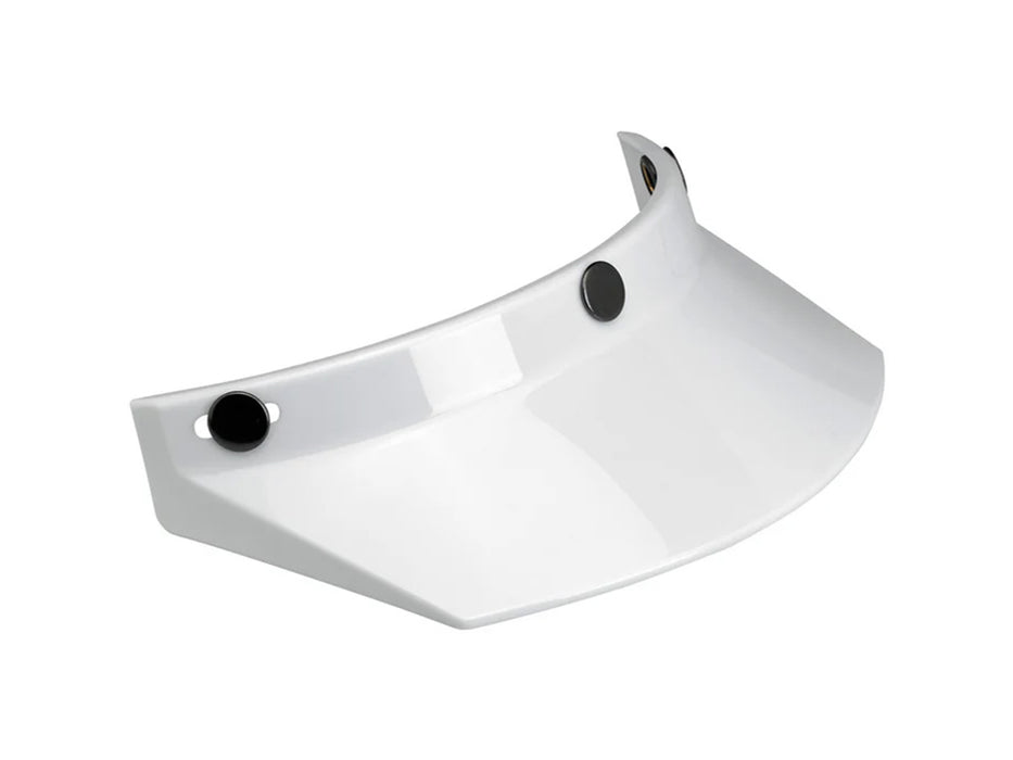 Moto Visor - White. Fits Gringo Helmets & Most Helmets With 3 Studs Along The Top