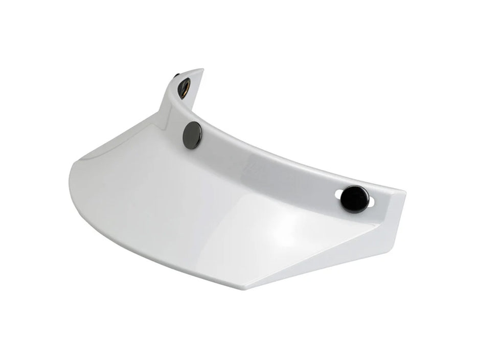 Moto Visor - White. Fits Gringo Helmets & Most Helmets With 3 Studs Along The Top