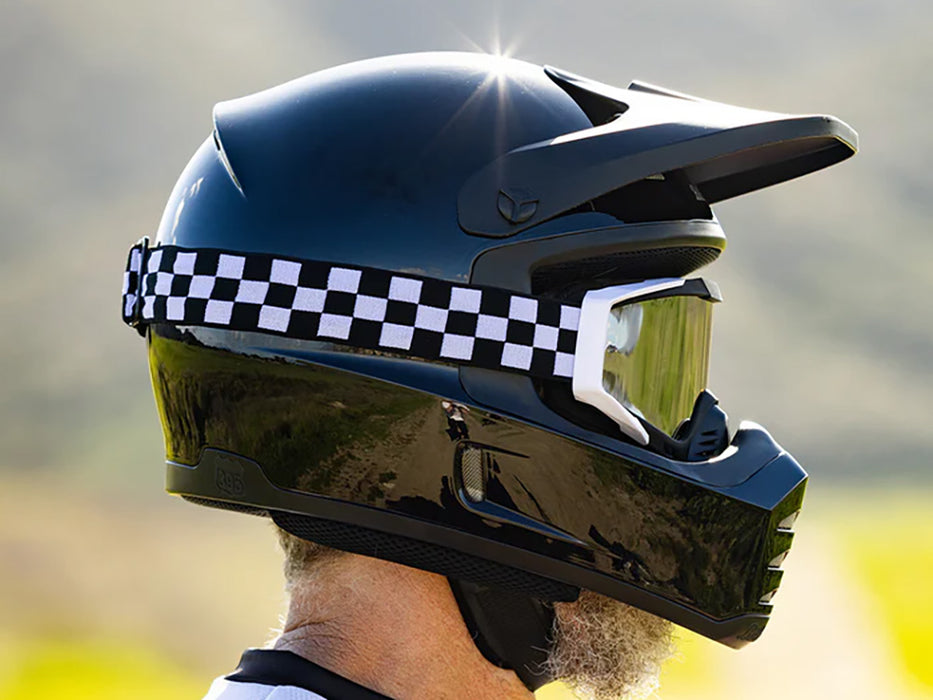 Biltwell Ridgeline Goggles – Black & White Checkers – Biltwell Helmets