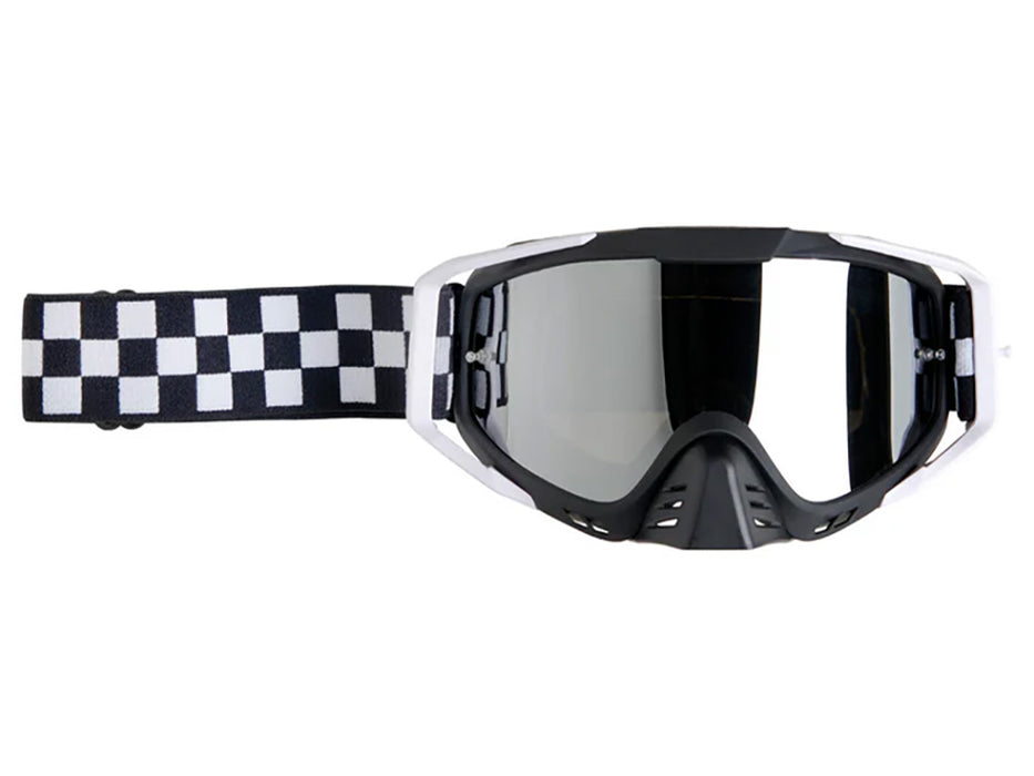 Biltwell Ridgeline Goggles – Black & White Checkers – Biltwell Helmets
