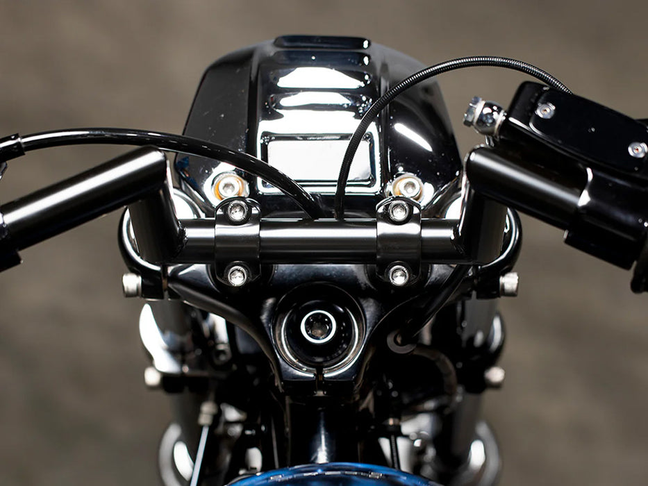 1.75in. Straight Slimline Risers - Black. Fits 1in. Handlebar