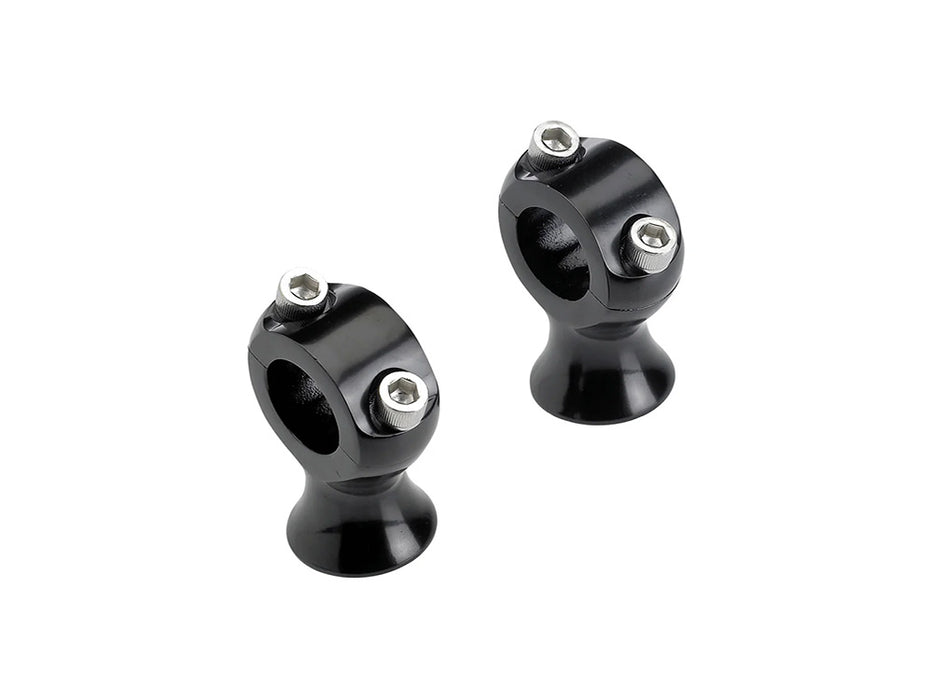1.75in. Straight Slimline Risers - Black. Fits 1in. Handlebar