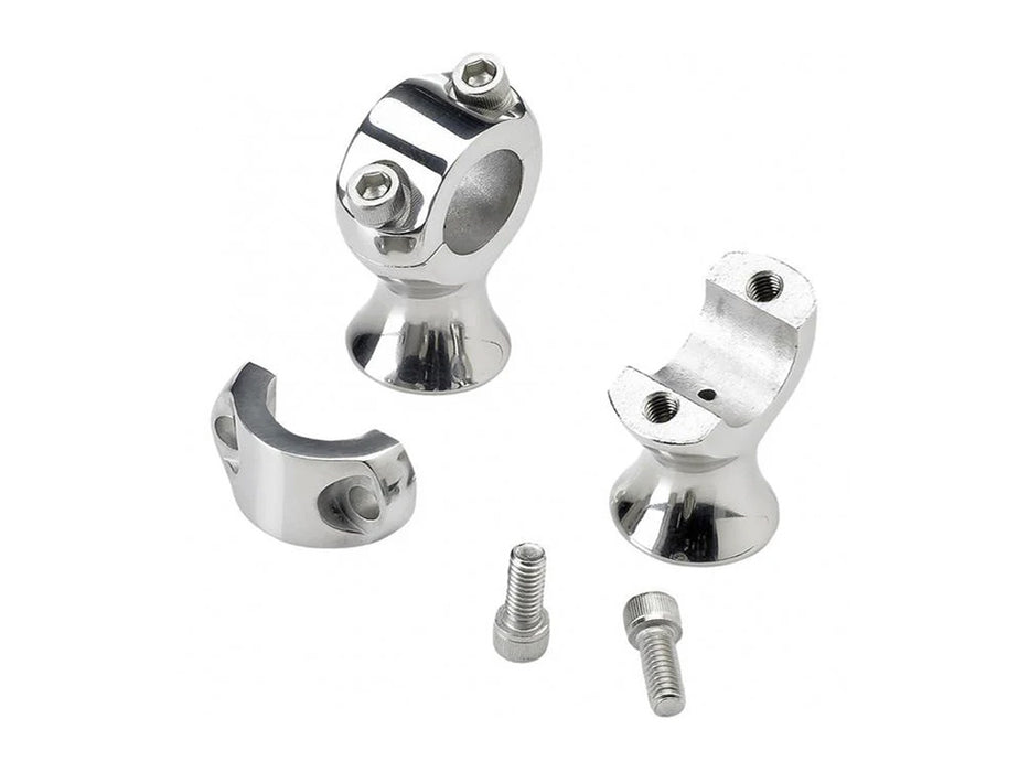 1.75in. Straight Slimline Risers - Polished. Fits 1in. Handlebar