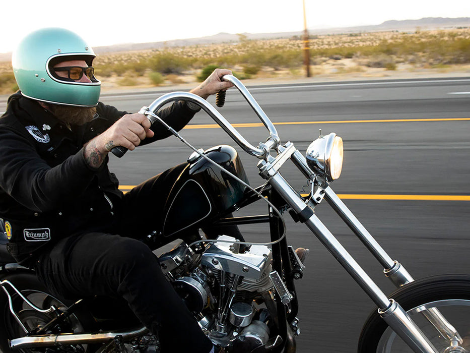 1.75in. Straight Slimline Risers - Polished. Fits 1in. Handlebar