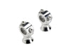 1.75in. Straight Slimline Risers - Polished. Fits 1in. Handlebar
