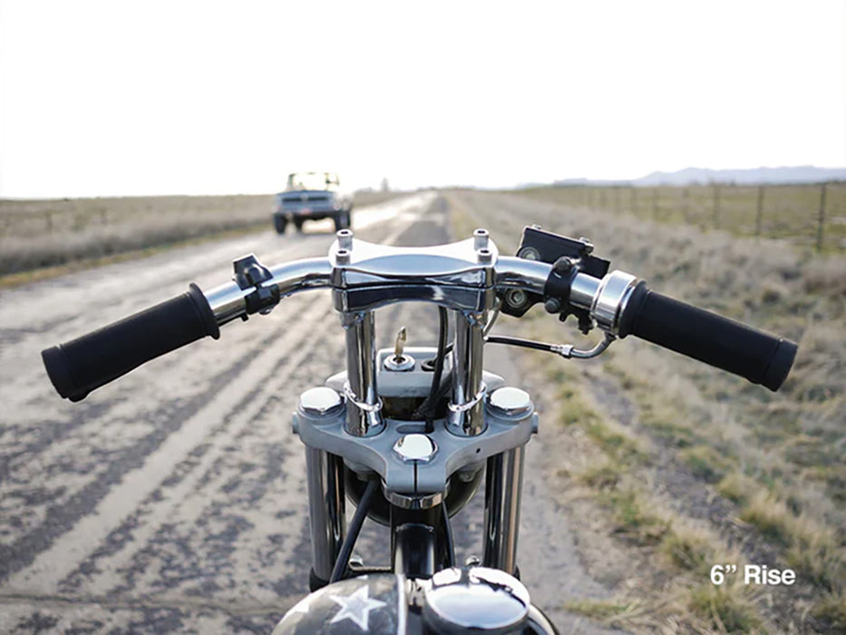 6in. Straight Murdock Risers - Chrome. Fits 1in. Handlebar