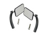 Rectangular Utility Mirrors - Satin Black. Left and Right Set