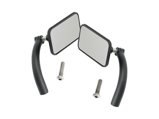 Rectangular Utility Mirrors - Satin Black. Left and Right Set