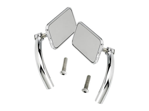 Rectangular Utility Mirrors - Chrome. Left and Right Set