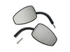 Teardrop Utility Mirrors - Satin Black. Left and Right Set