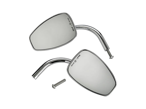 Teardrop Utility Mirrors - Chrome. Left and Right Set