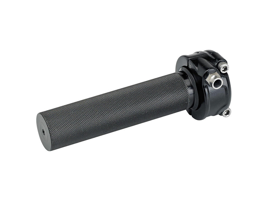 Single Throttle Cable Housing - Black. Cast Whiskey Throttle Tube Fits 1in. Bar