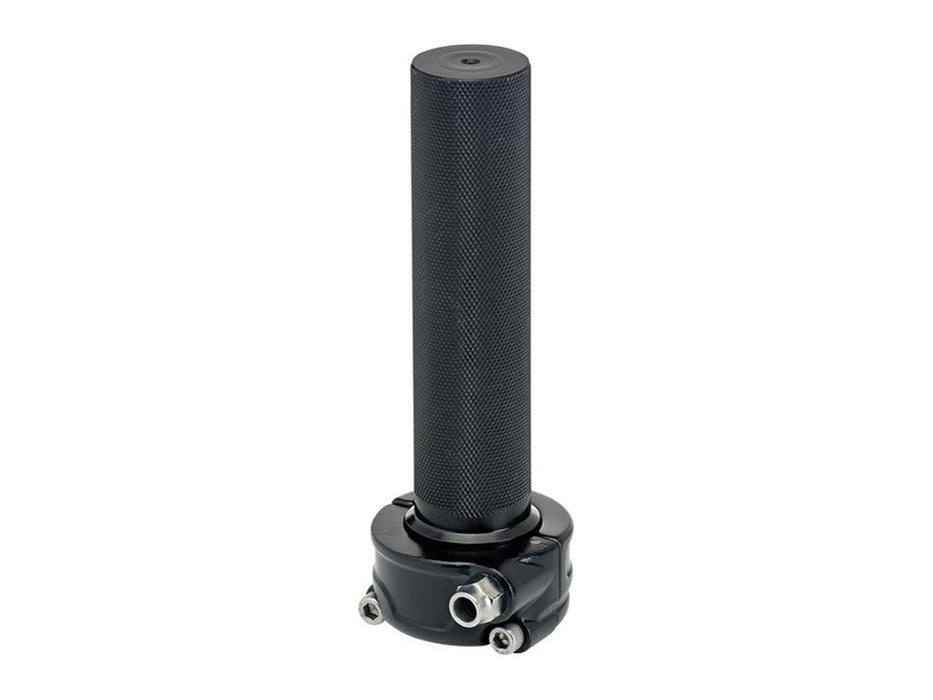 Single Throttle Cable Housing - Black. Cast Whiskey Throttle Tube Fits 1in. Bar