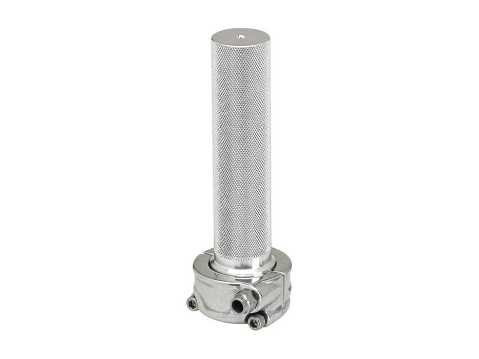Single Throttle Cable Housing - Polished. Cast Whiskey Throttle Tube Fits 1in. Bar