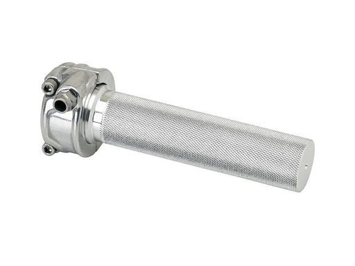 Single Throttle Cable Housing - Polished. Cast Whiskey Throttle Tube Fits 1in. Bar