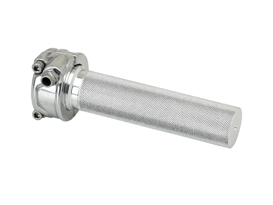 Single Throttle Cable Housing - Polished. Cast Whiskey Throttle Tube Fits 1in. Bar