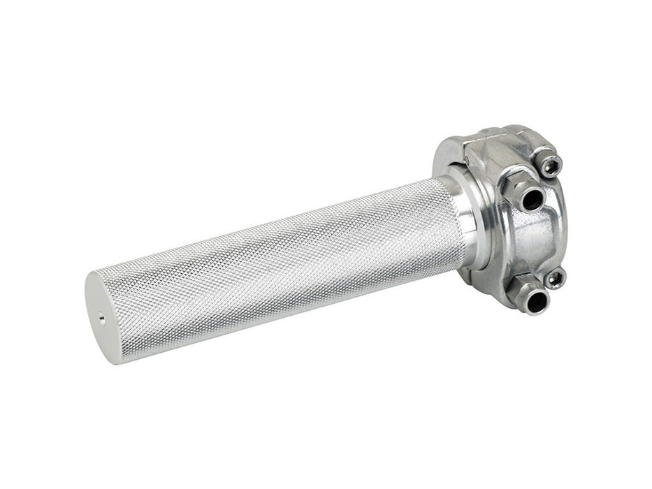 Dual Throttle Cable Housing - Polished. Cast Whiskey Throttle Tube Fits 1in. Bar