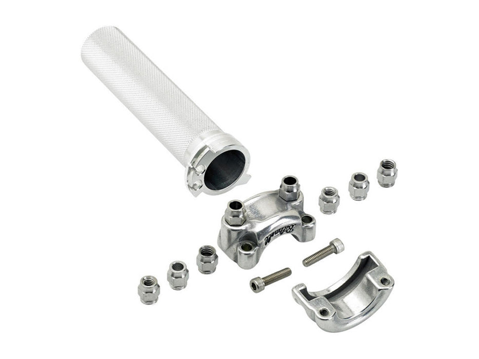 Dual Throttle Cable Housing - Polished. Cast Whiskey Throttle Tube Fits 1in. Bar