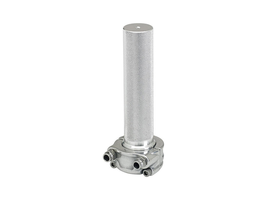 Dual Throttle Cable Housing - Polished. Cast Whiskey Throttle Tube Fits 1in. Bar