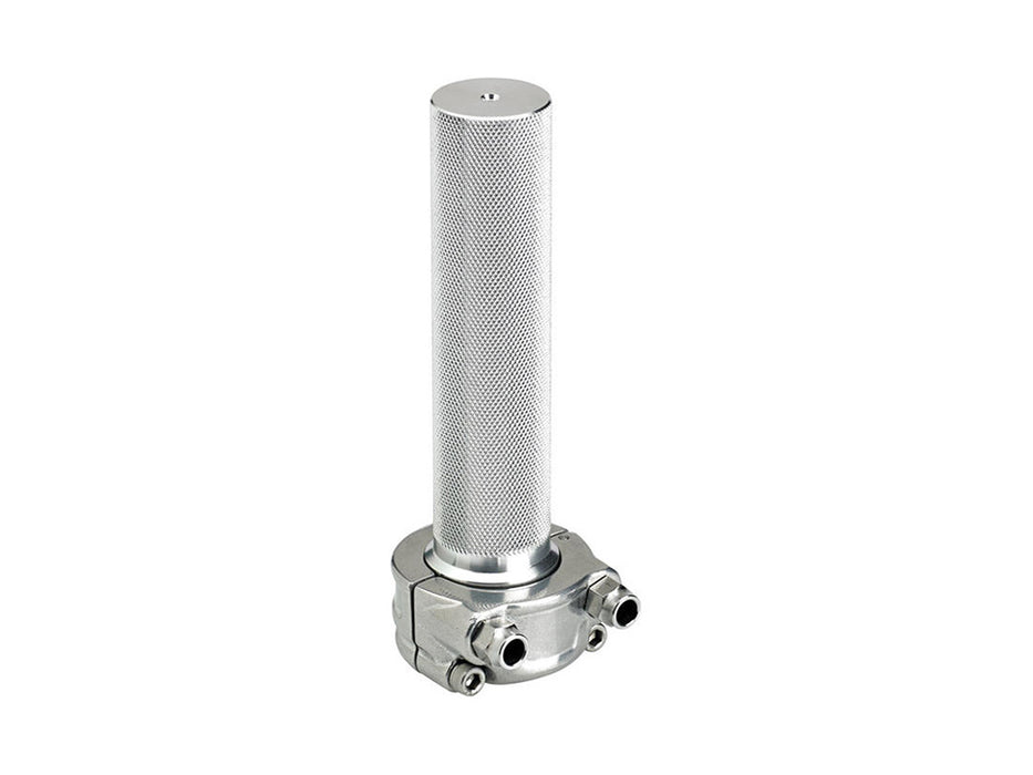 Dual Throttle Cable Housing - Polished. Cast Whiskey Throttle Tube Fits 1in. Bar