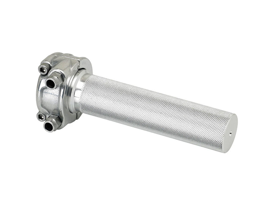 Dual Throttle Cable Housing - Polished. Cast Whiskey Throttle Tube Fits 1in. Bar