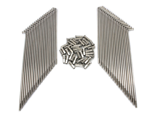 21in. Spokes - Stainless Steel. Fits Original Style H-D Drop Center Rims & Genuine H-D Smooth Profile Rims when used in conjunction with H-D Narrow Glide Hub 1973up & OEM H-D Mid Glide Front Hub 2006up.
