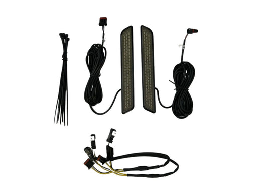 Amber LED Fork Lights - Smoke Lens, Black Housing. Fits Low Rider ST 2022up