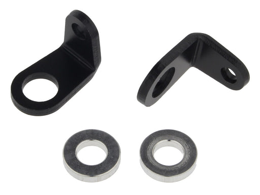 Micro Bullet Front Turn Signal Mounting Brackets - 'L' Bend - Black.