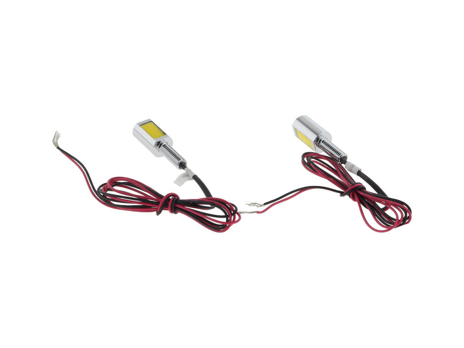 Number Plate Auxillary LED White Light Bolts - Chrome.