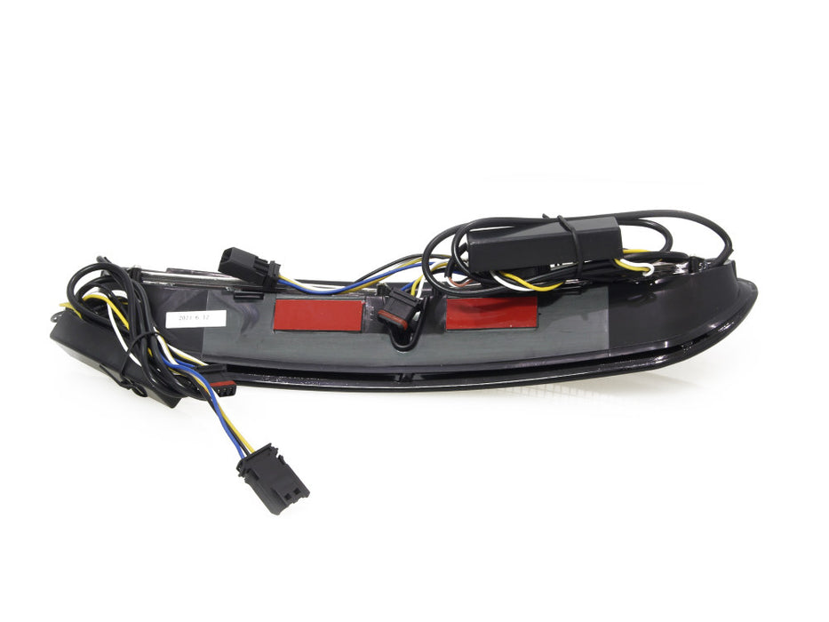 LED Batwing Vent Insert With Amber & White LED's - Black. Fits Touring 2014-2023